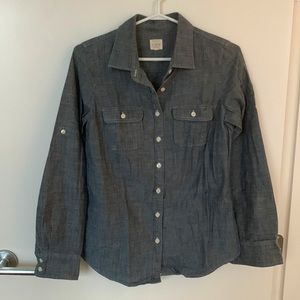 XS J. Crew denim blue button-down shirt